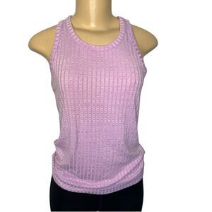 MADS NORGAARD sleeveless knit ribbed pink tank top small